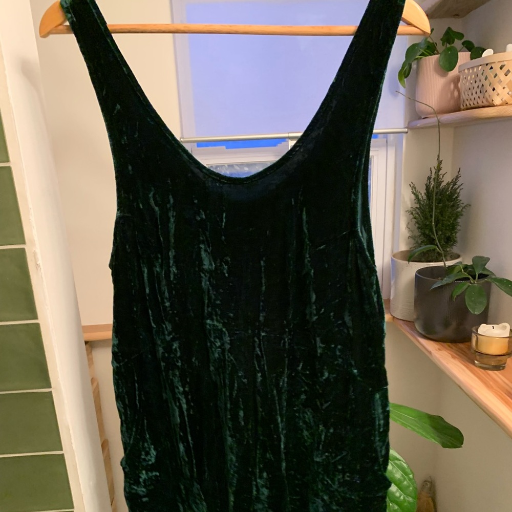 Maggie Jayne green velvet jumpsuit size M/L